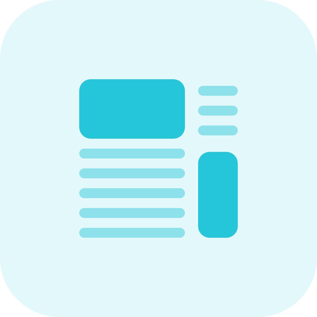 여러 그림이 포함된 기사에 대한 외부 간략한 설명 첨부 와이어프레임 트리톤 탈 리바이보 icon