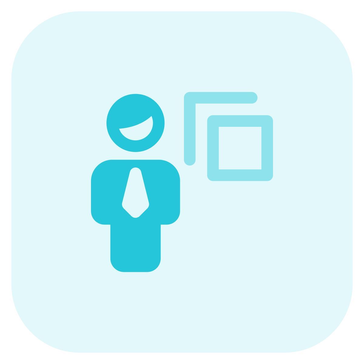 bring front word document for an businessman to adjust icon
