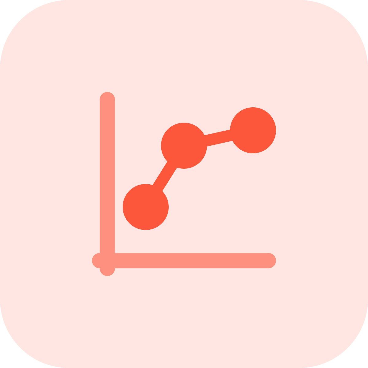 graphique en pointillés icon