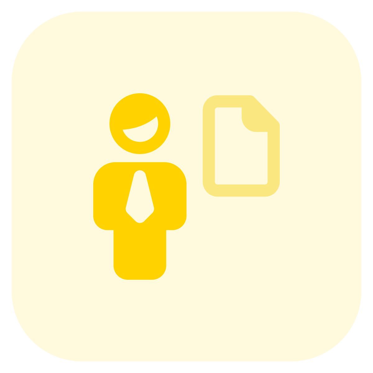 businessman sharing a single file on an online server icon