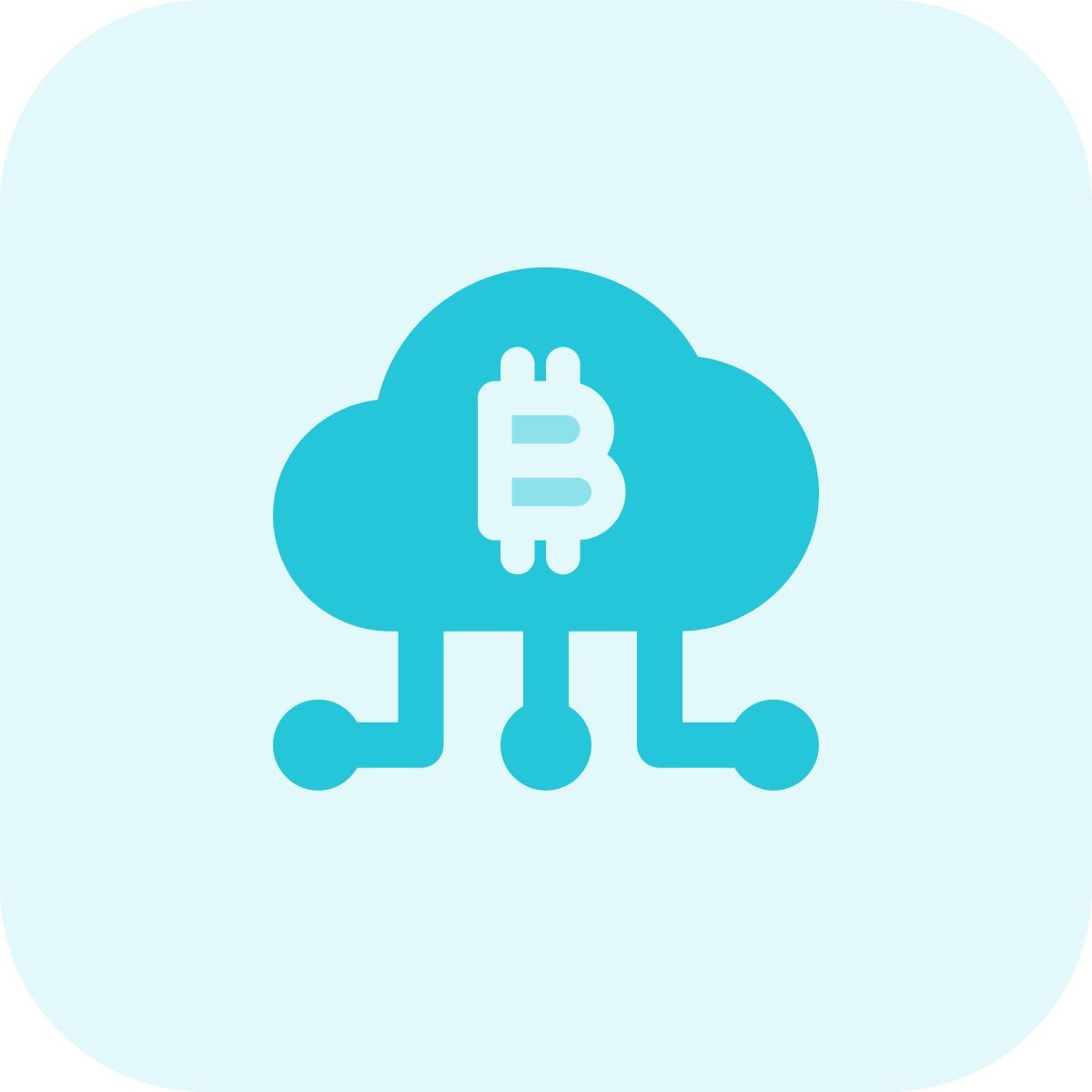 bitcoin cloud network icon