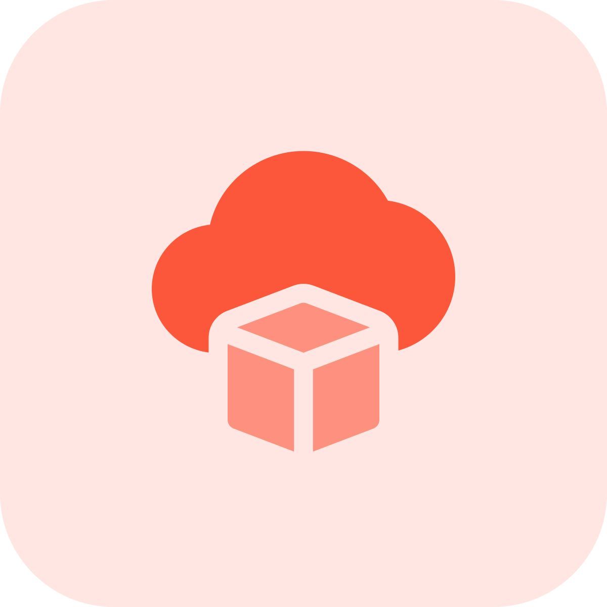 blockchain cloud icon