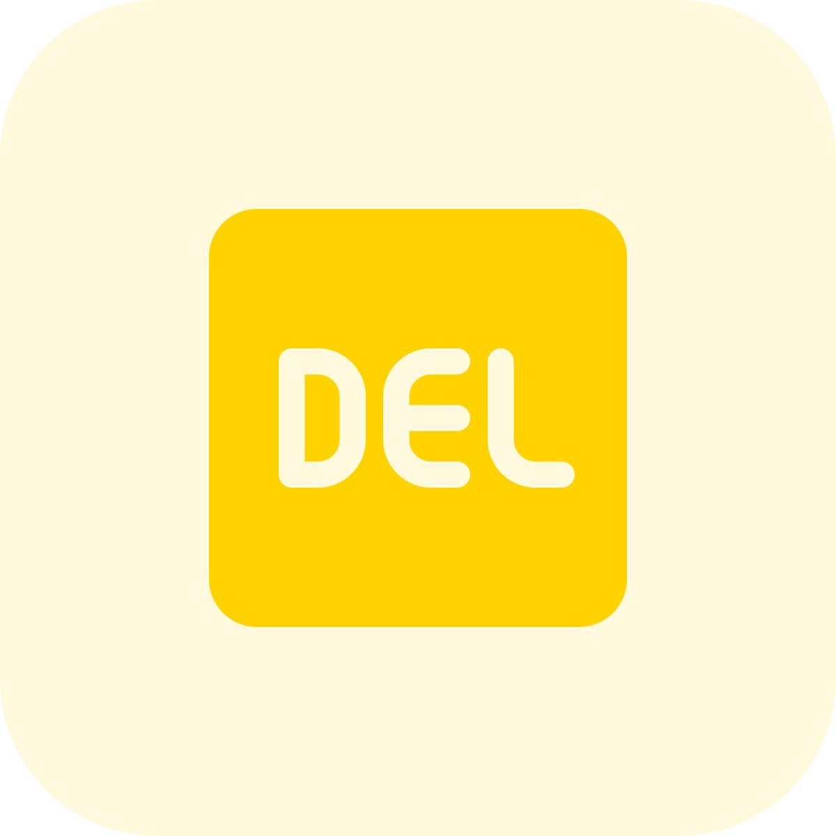 delete key icon