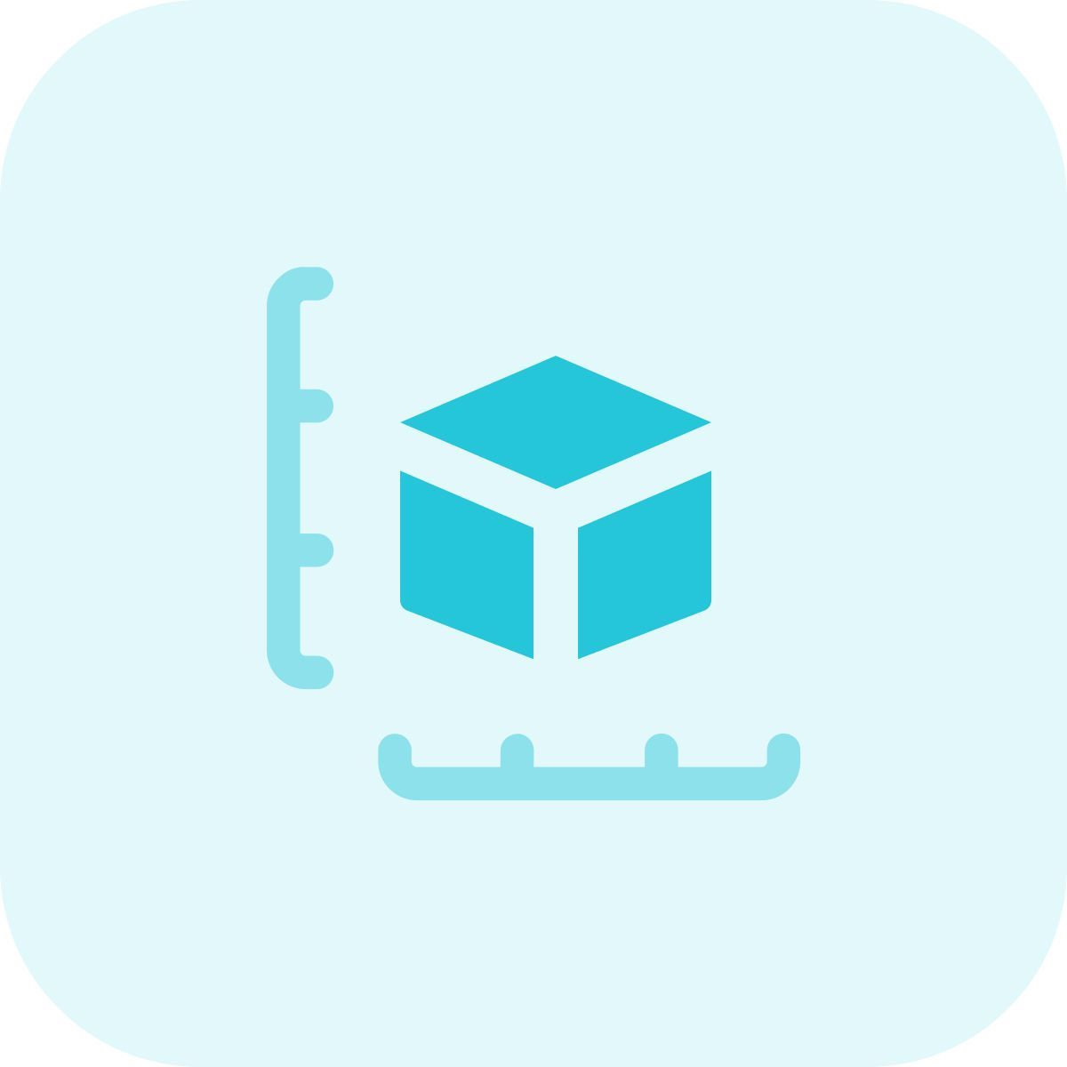 3d box size icon