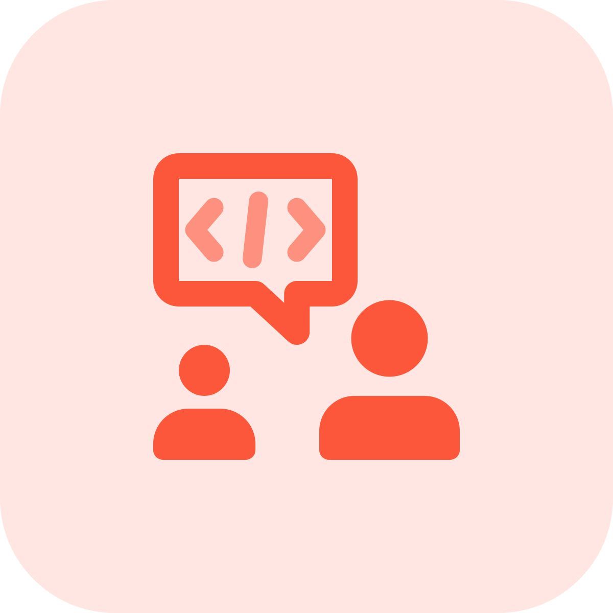 code discussion icon