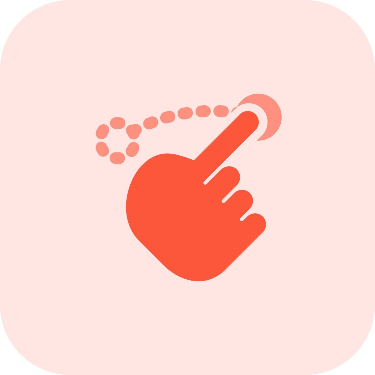 press and slide right icon