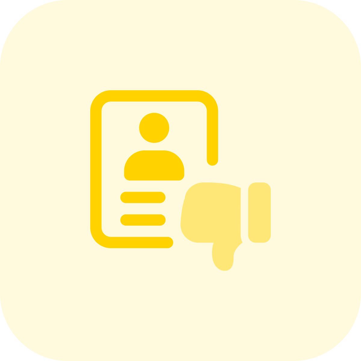 candidato rifiutato icon