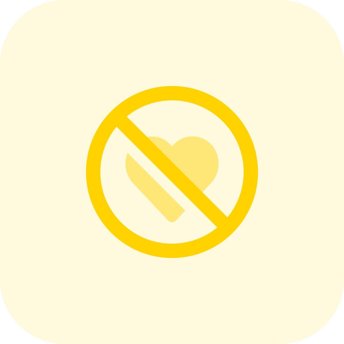 dislike heart icon