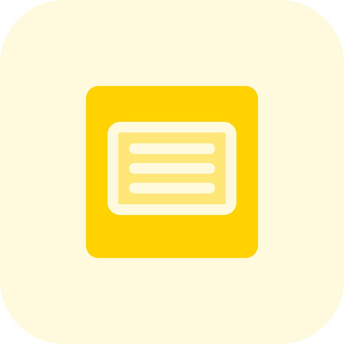 post di testo quadrato icon