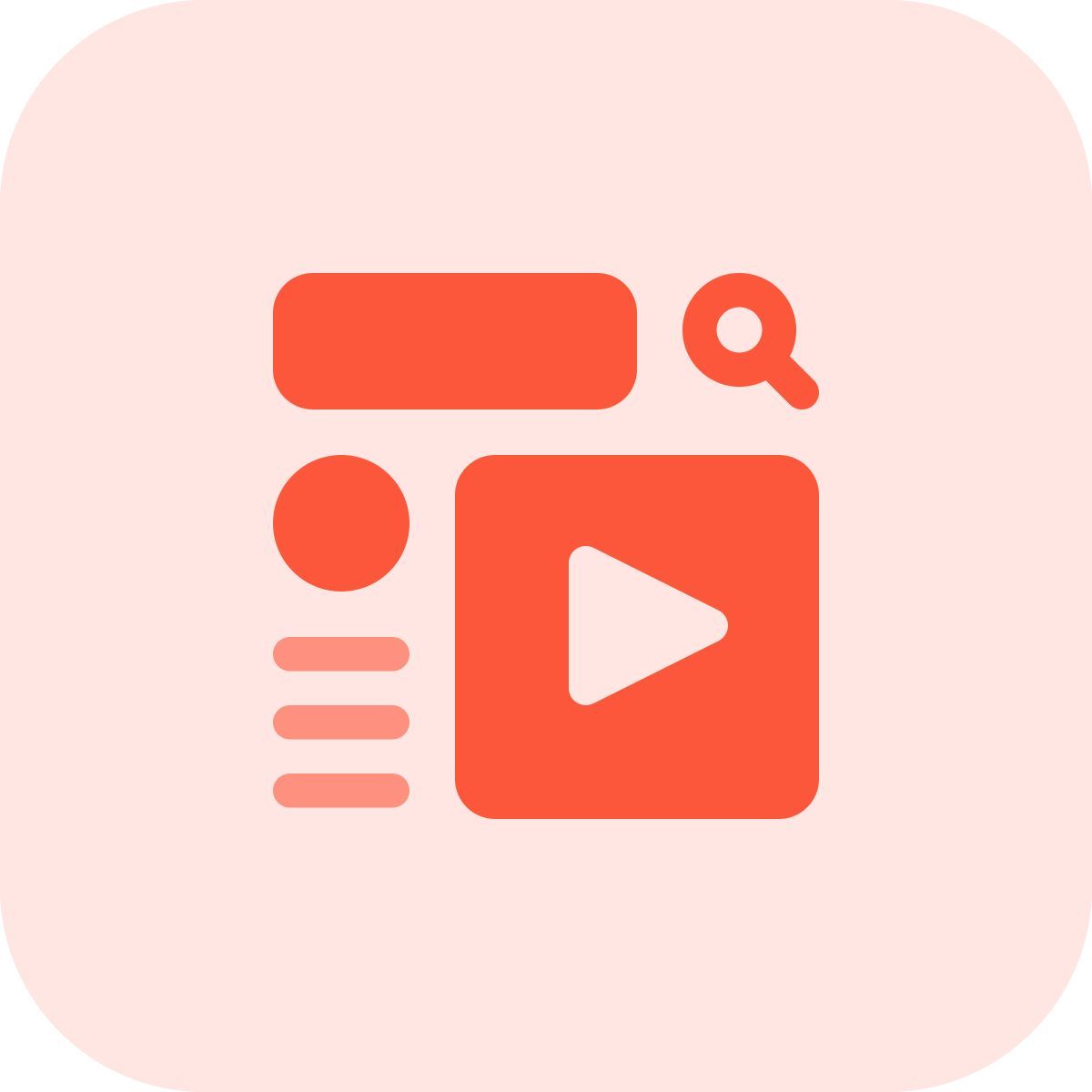 trouver une vidéo icon