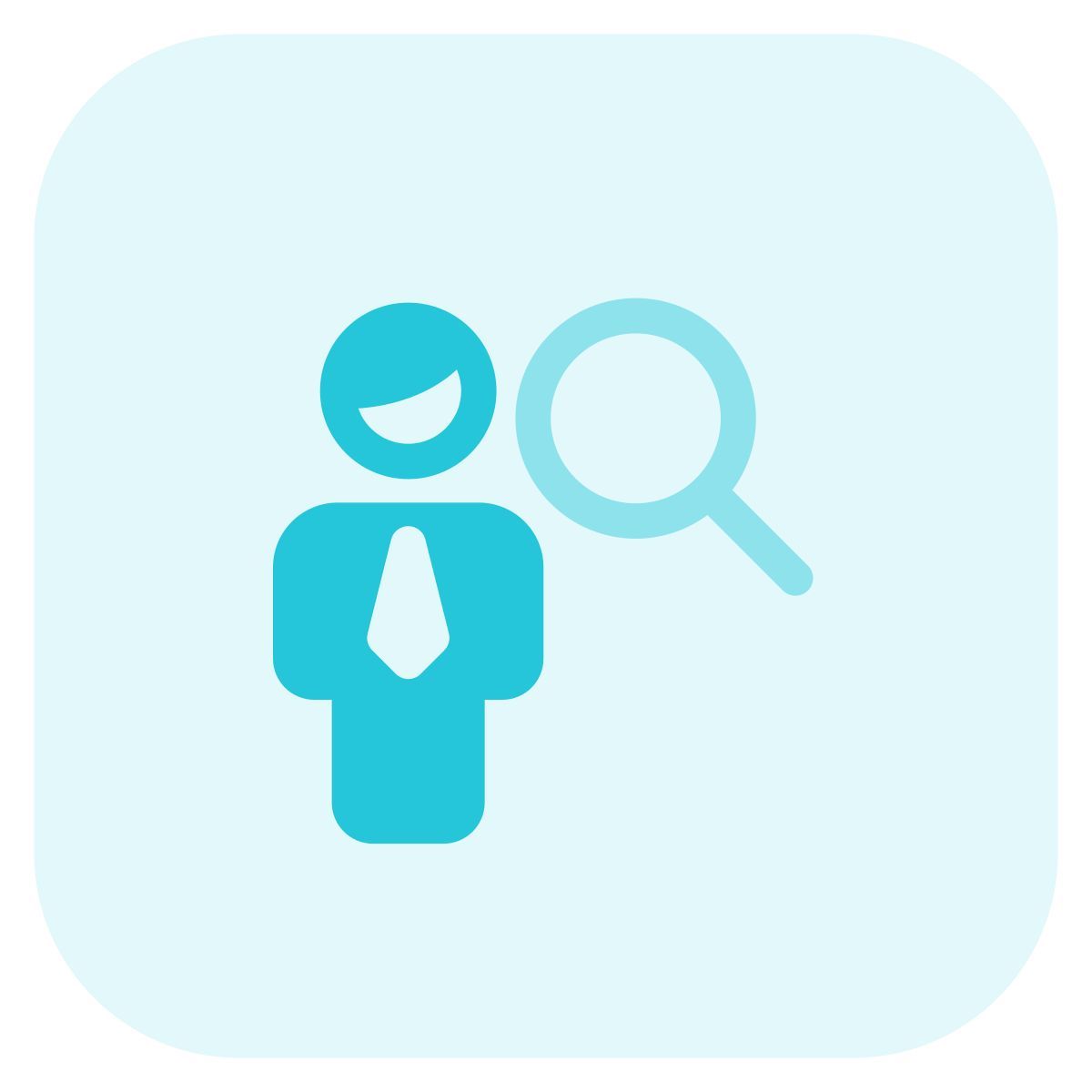 Finding new businessman for new role in the company icon