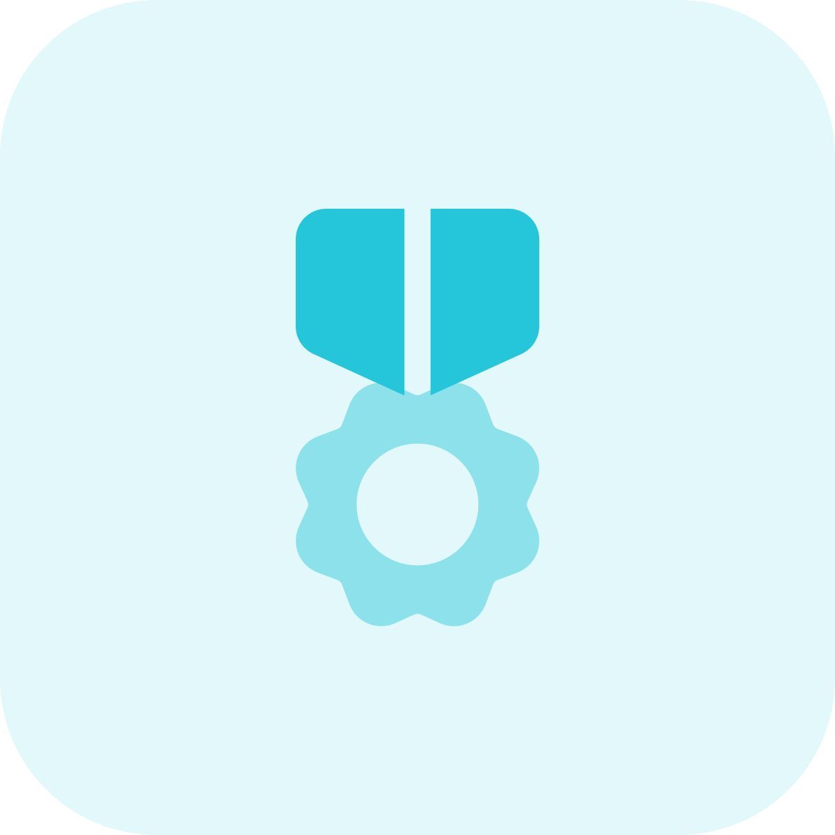 flower shaped medal icon