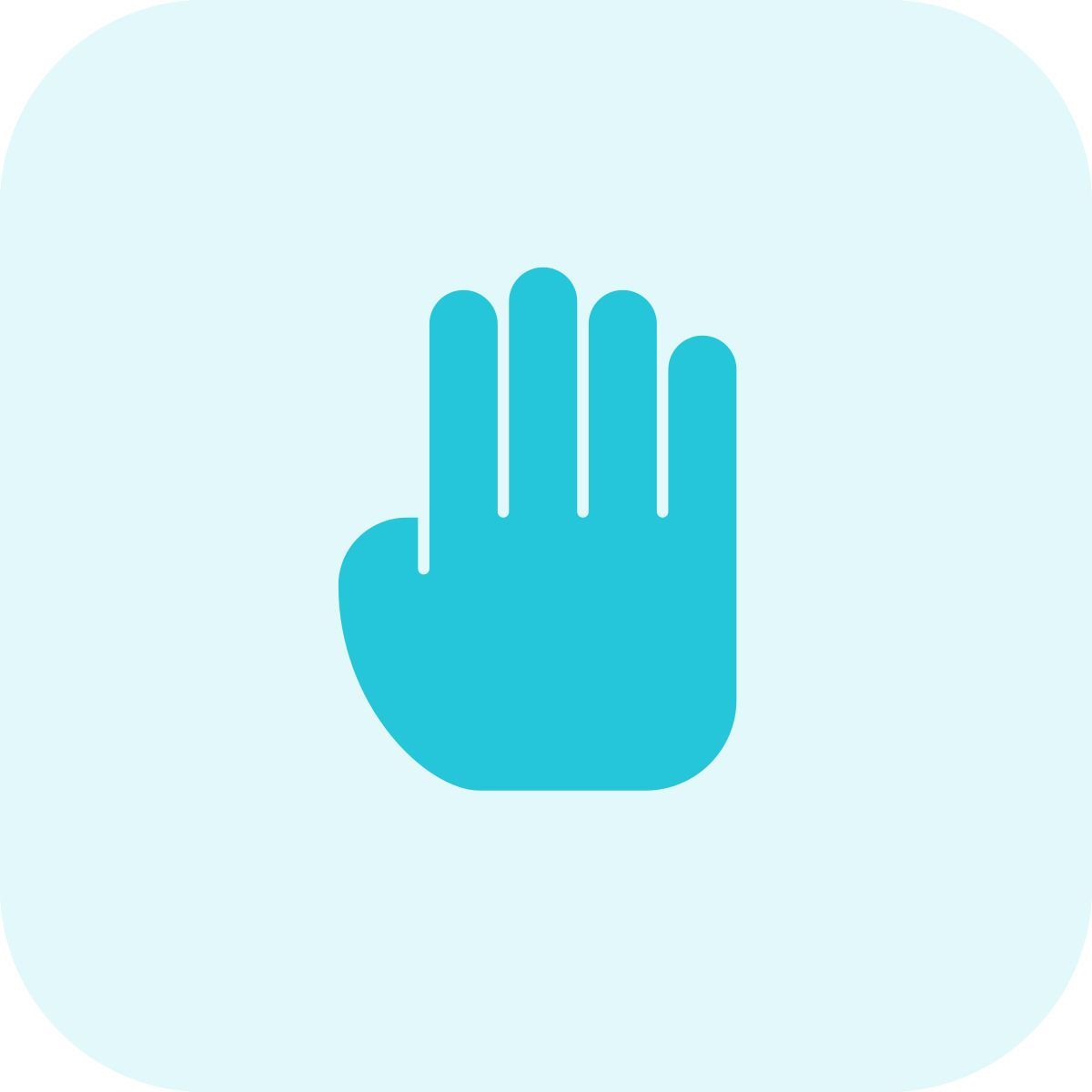 four fingers hand icon
