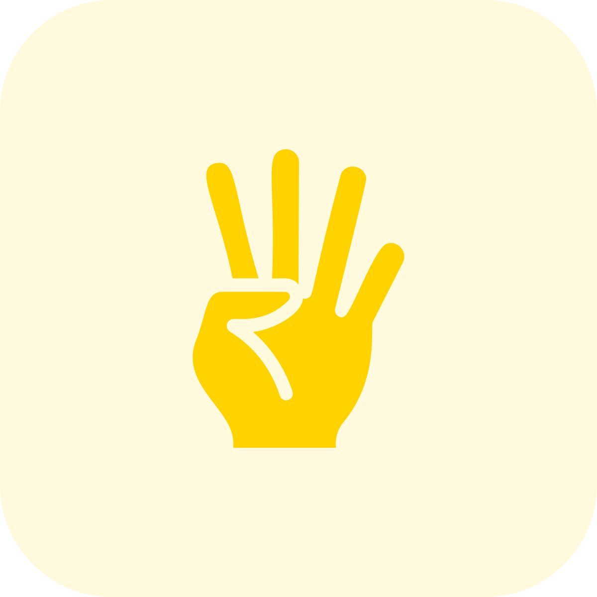 четыре пальца руки icon