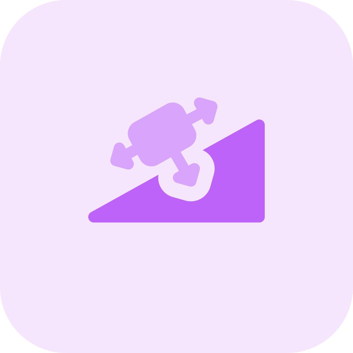 frottement d'un objet dans le sens des transferts icon