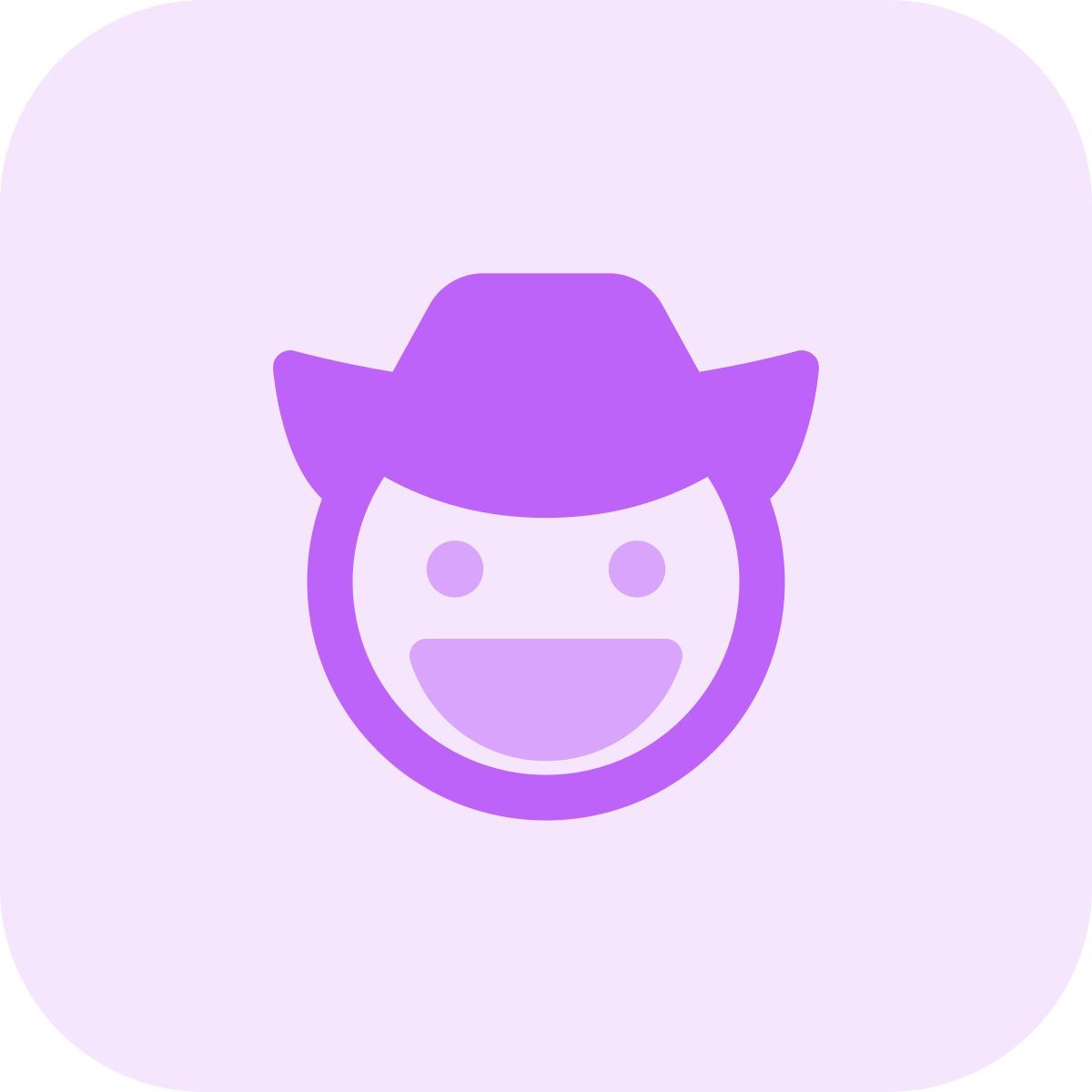 lächelnder cowboy icon