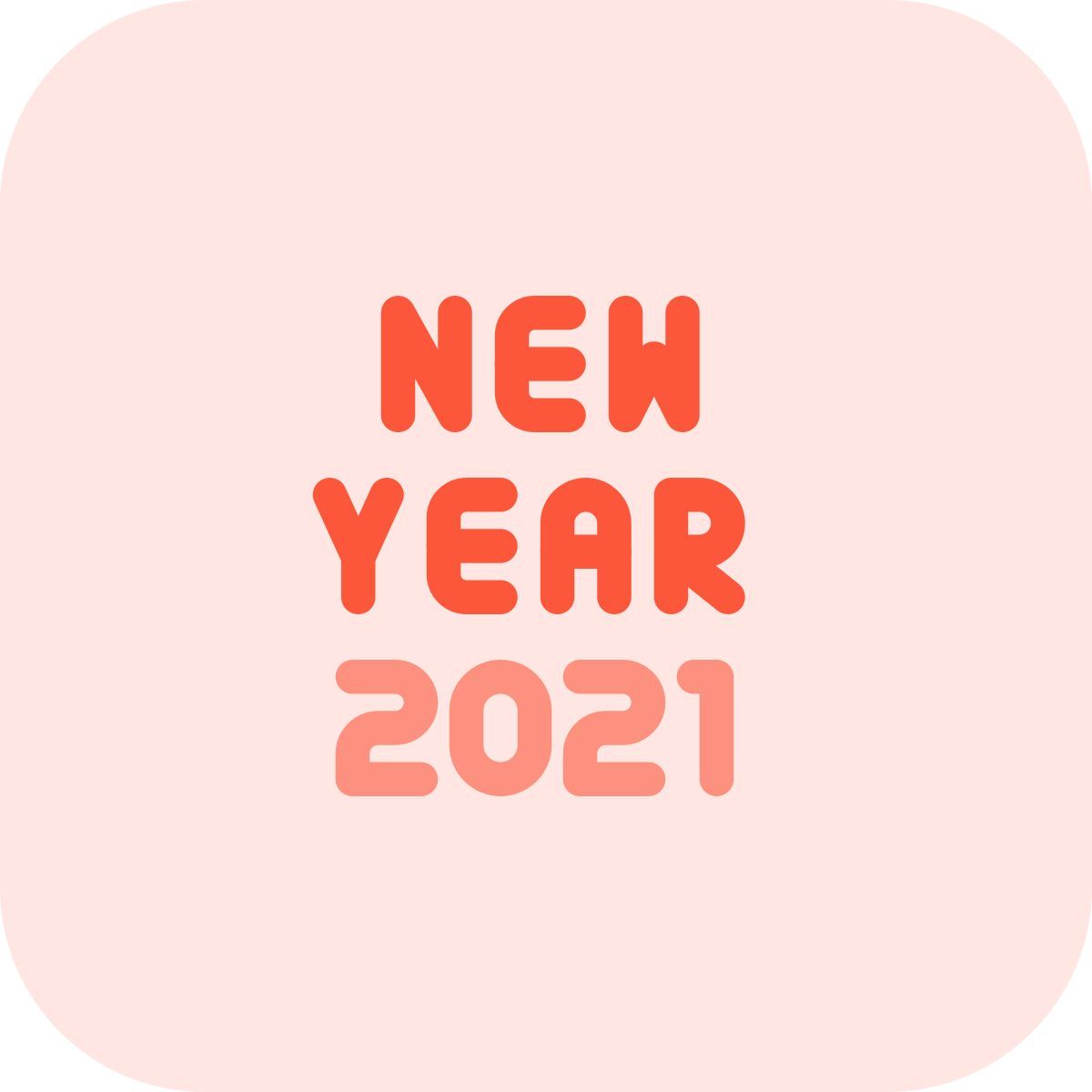 new year 2021 icon