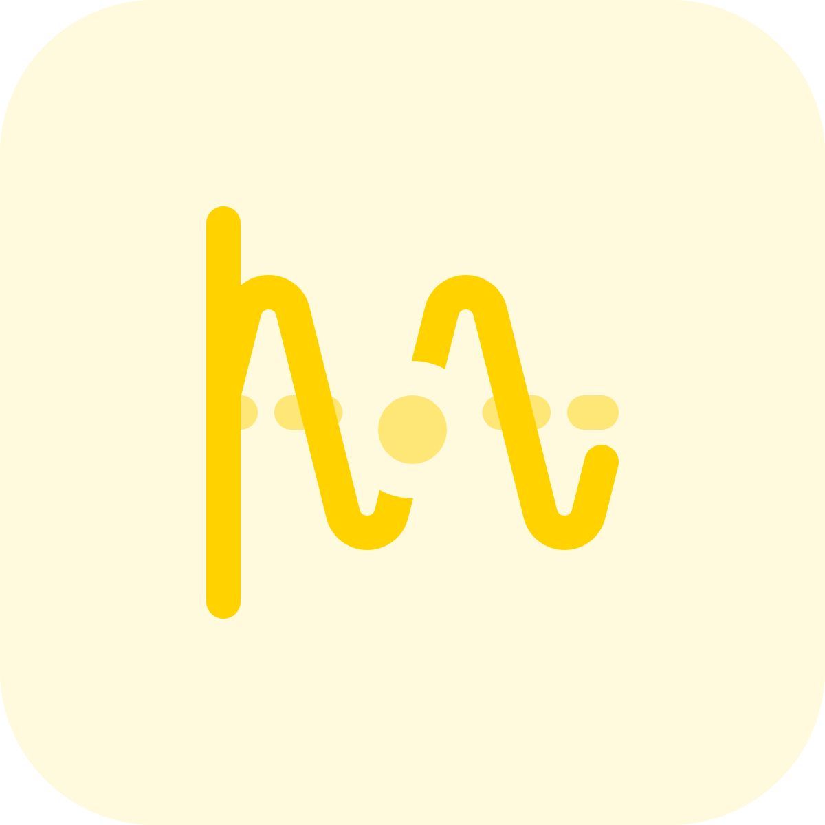 courbe d'onde harmonique avec disposition d'amplitudes égales icon