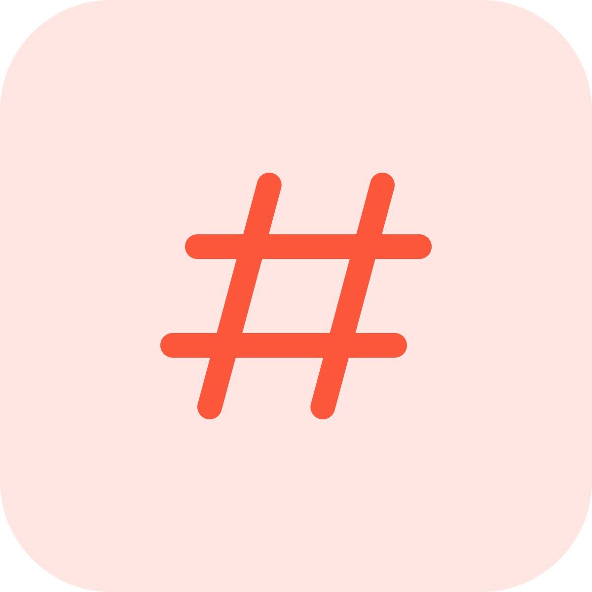 소셜 미디어 웹사이트에서 사용되는 해시태그 기호 icon