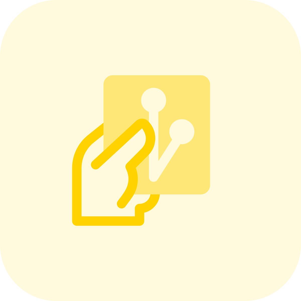 integrierte datei halten icon