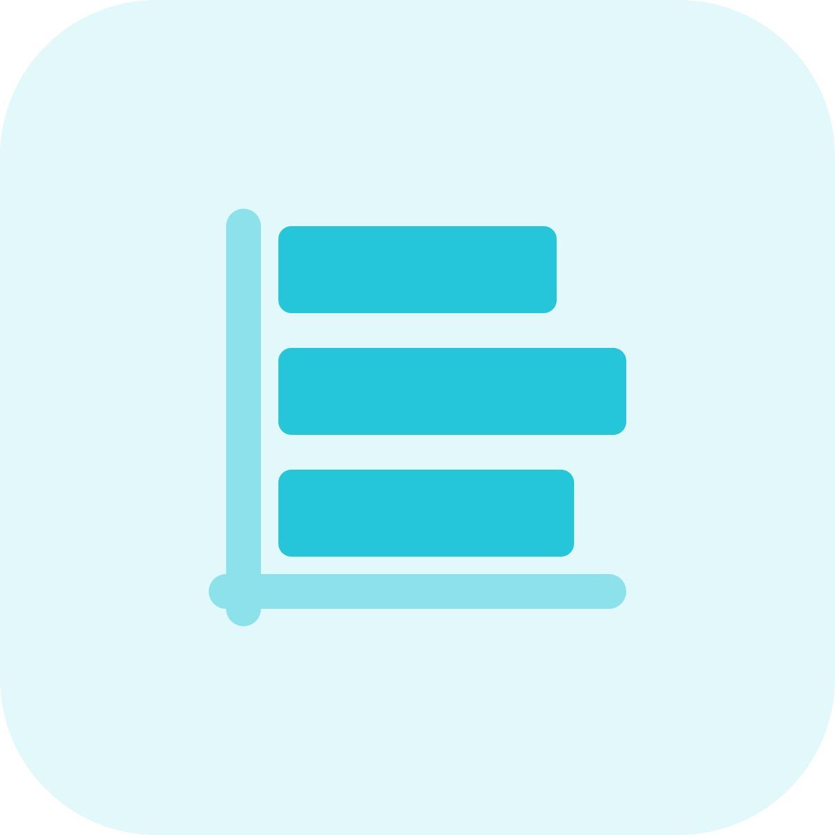 horizontal bar graph icon