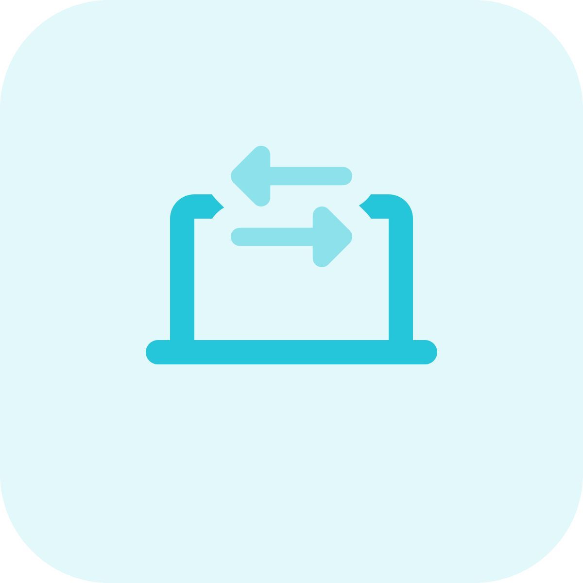 laptop data transfer icon