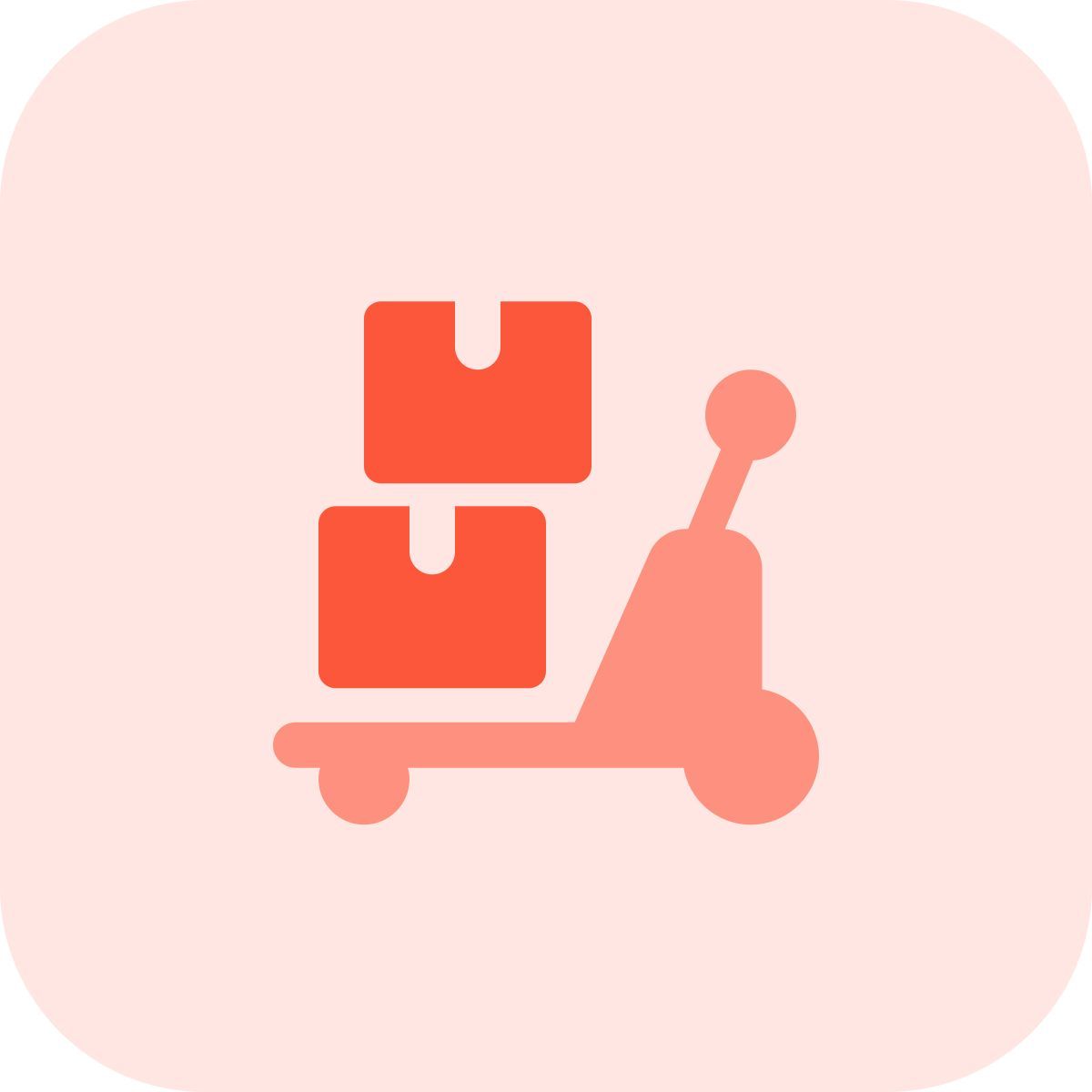 cart with boxes icon