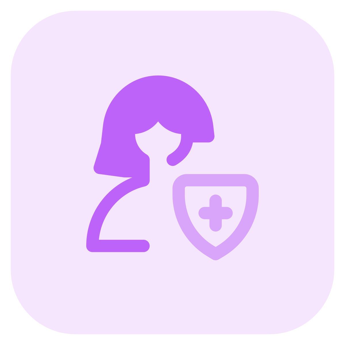 insurance policy of an single user provided by company icon