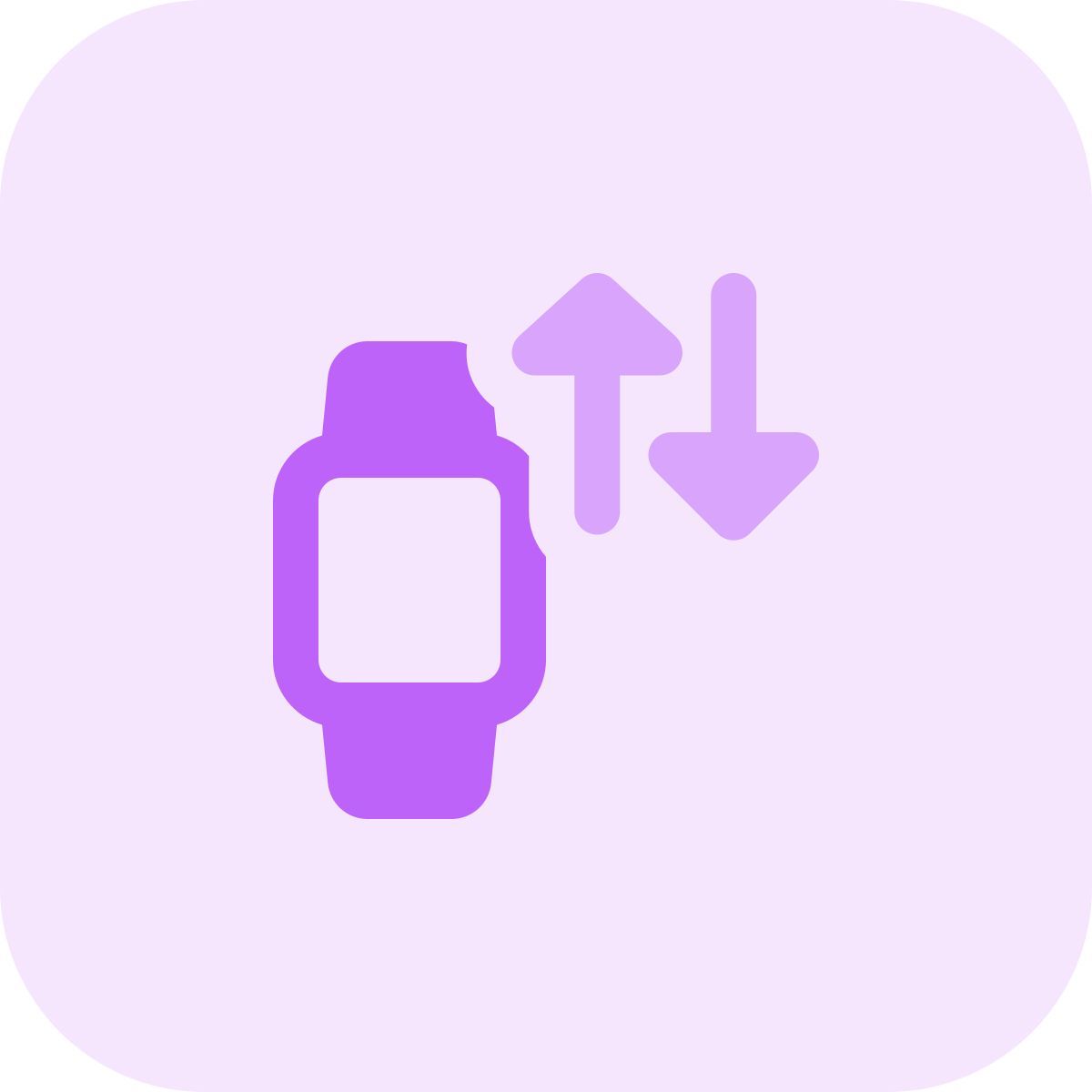 smartwatch data exchange icon
