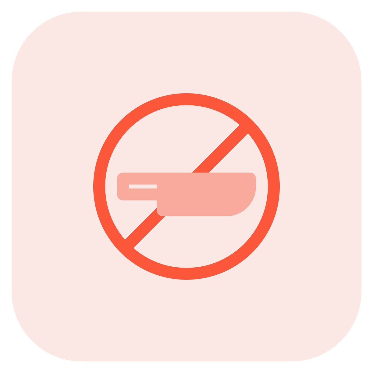 no sharp objects icon