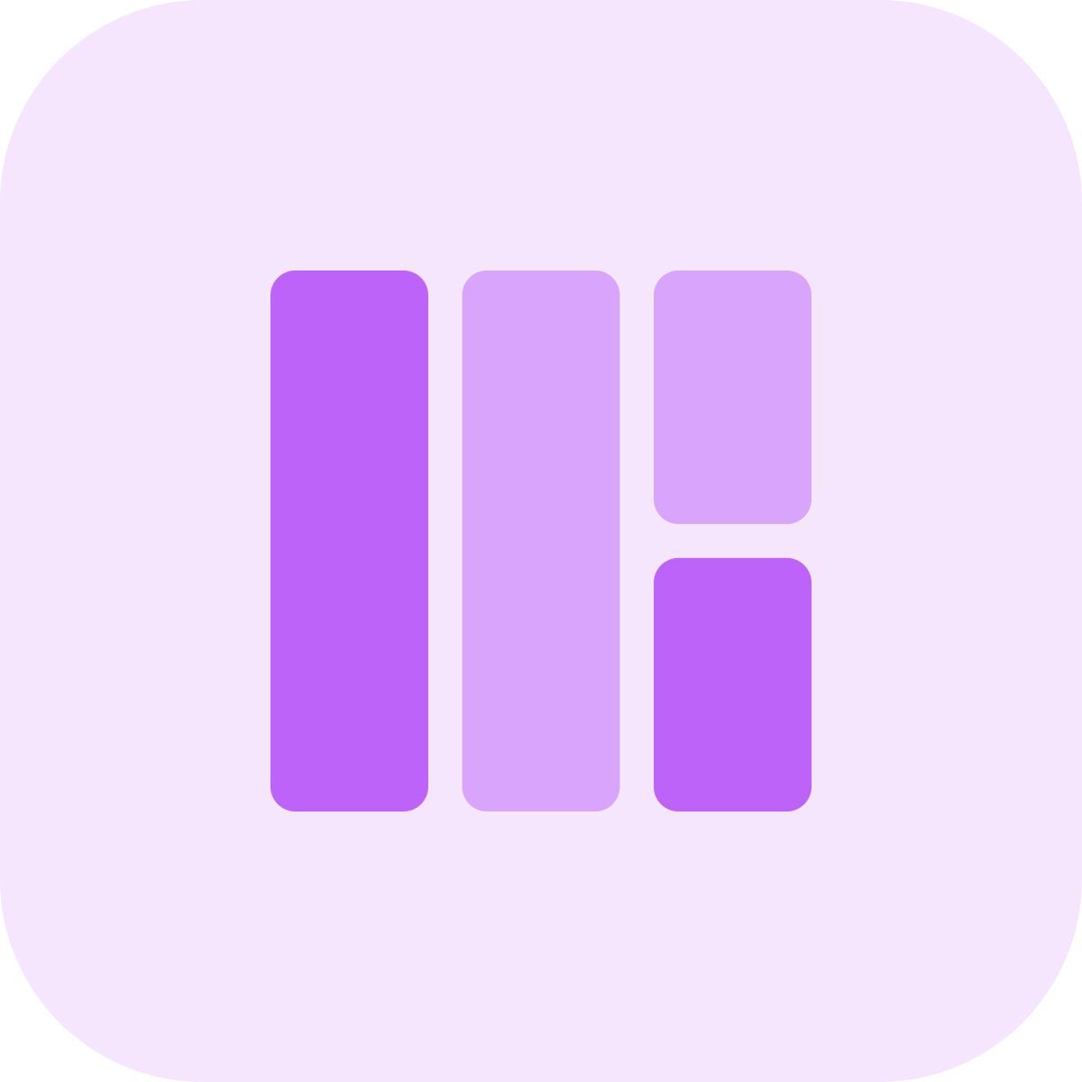 vertical bar layout icon