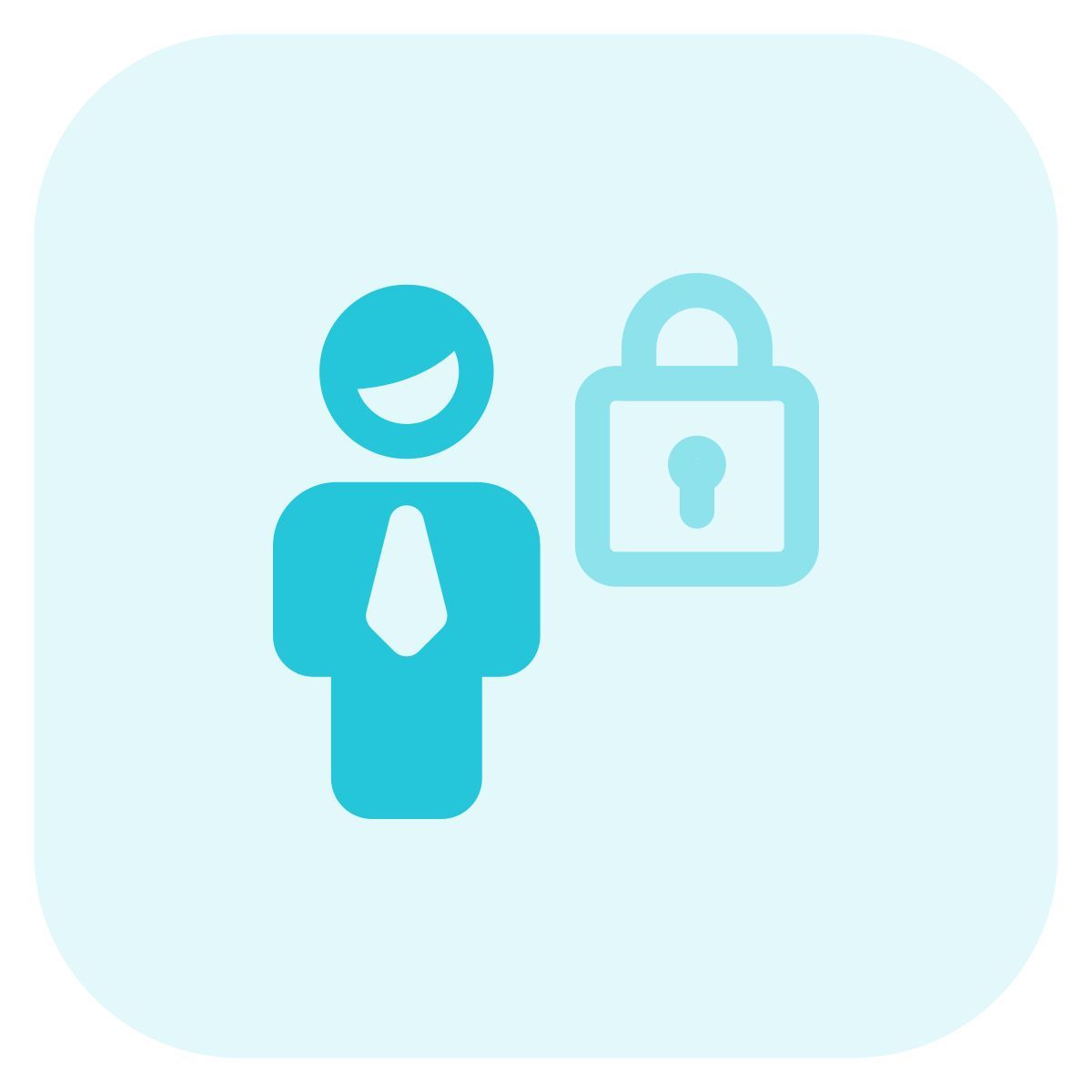 locked screen of corporate portal to access icon