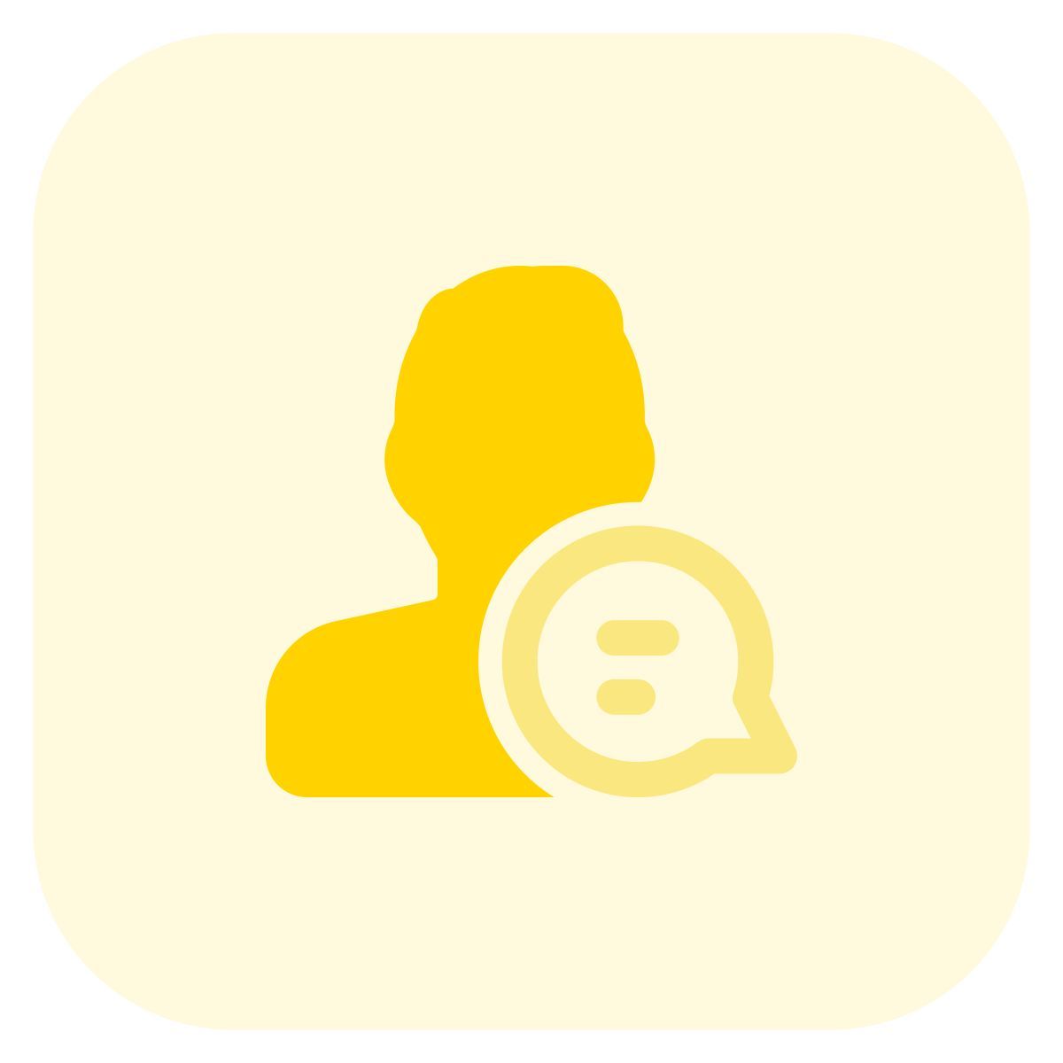 utilisateur dans le chat icon
