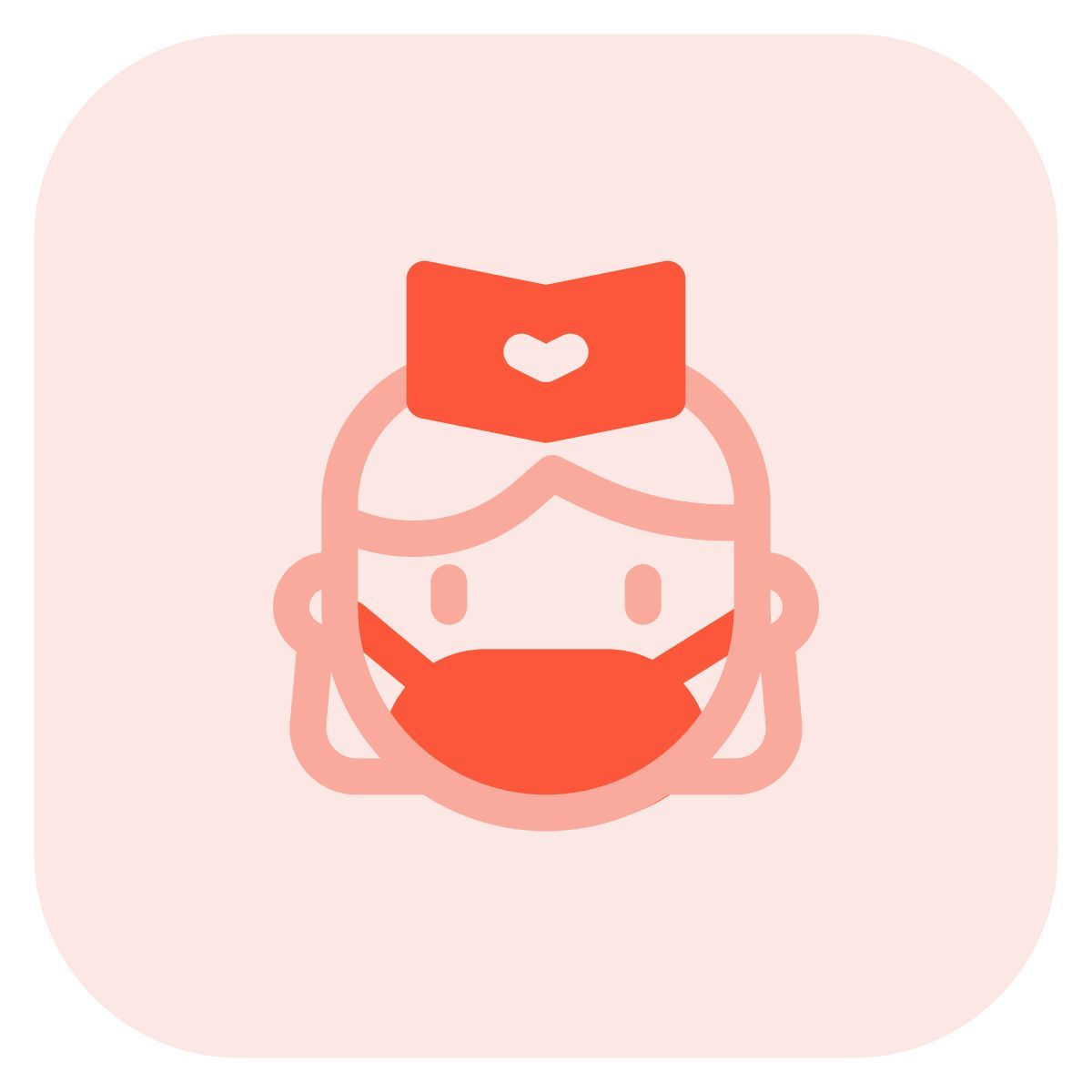 마스크를 쓴 승무원 icon