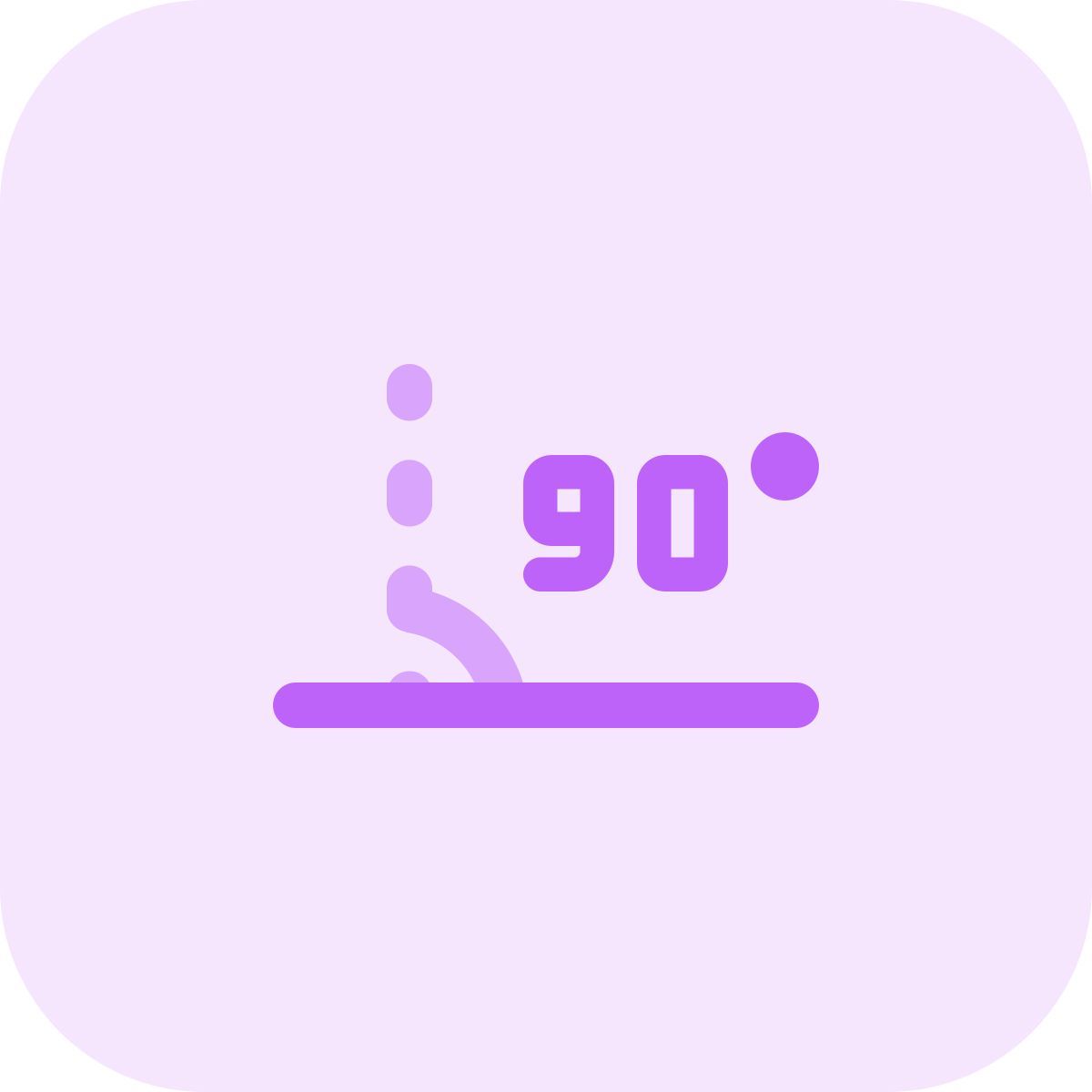90 grad winkel icon