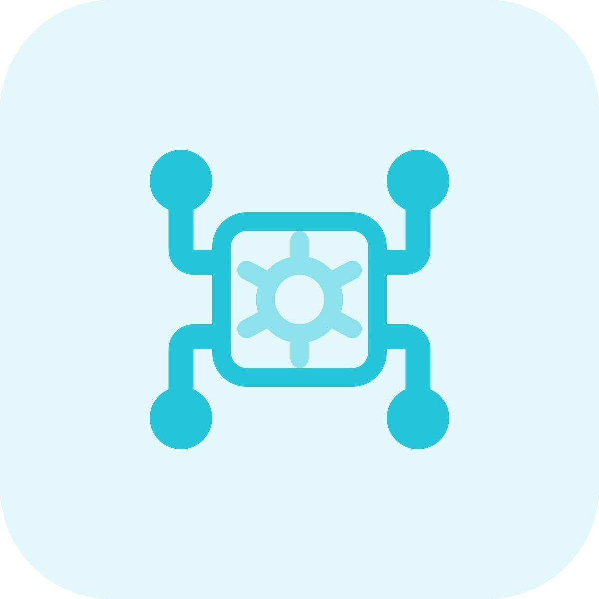 mikroprozessor konnektivität icon