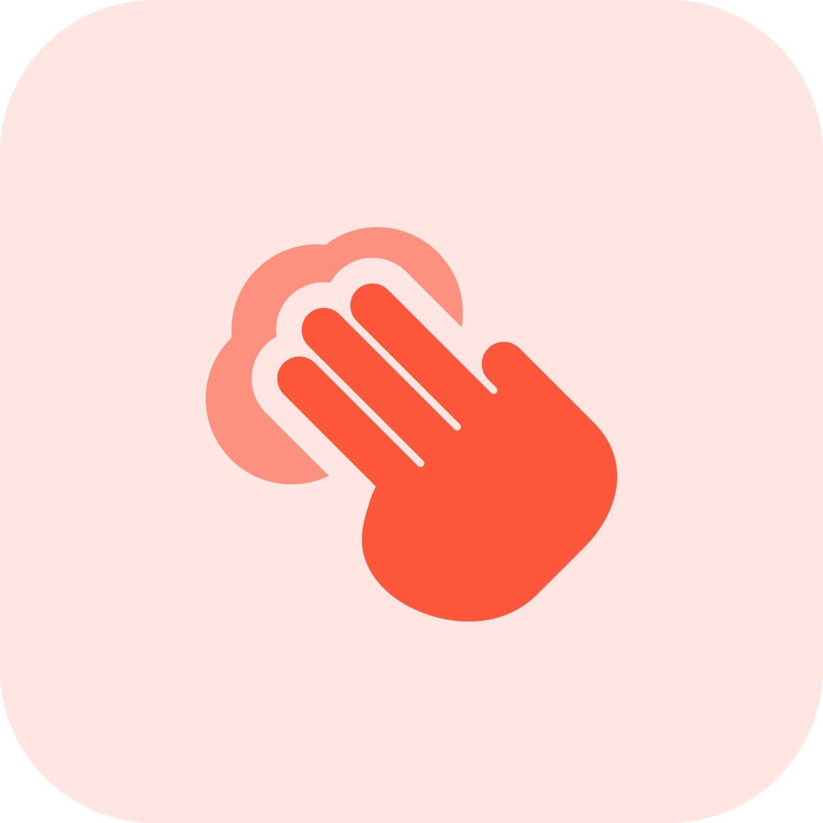 three finger tap icon