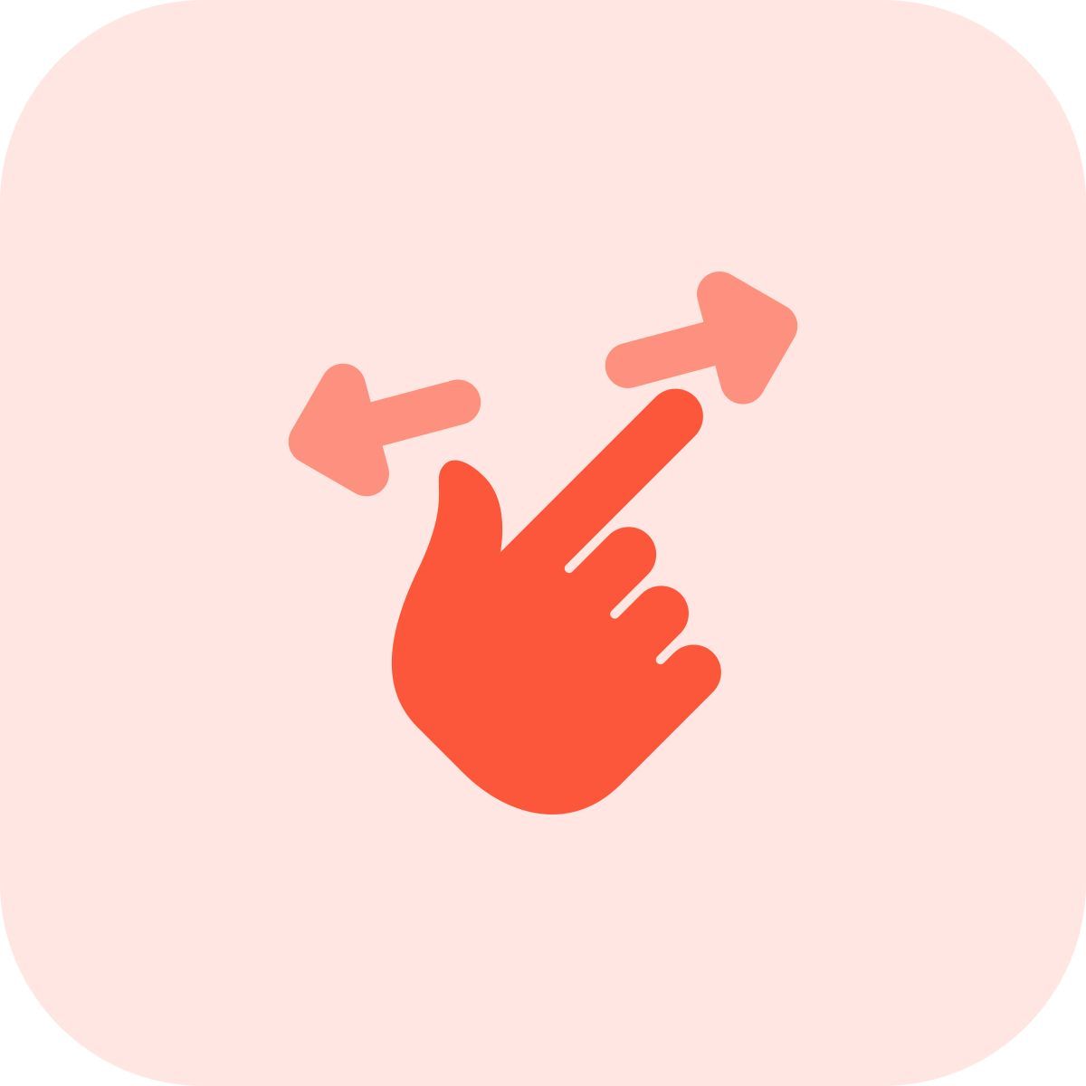 two finger zoom out icon