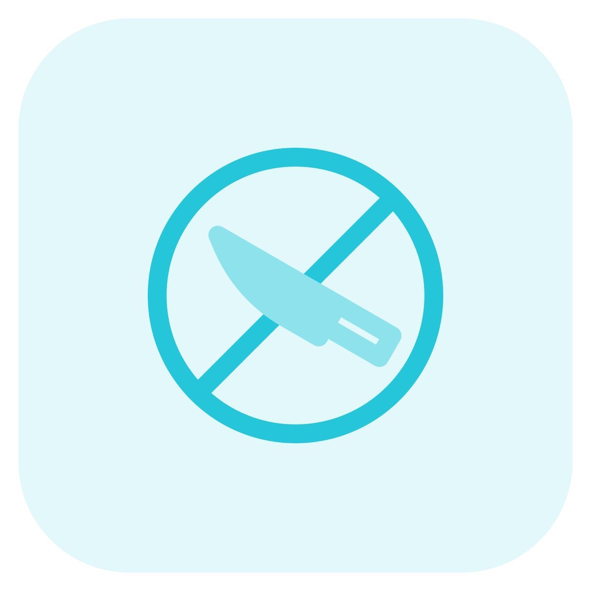 pas d'objets tranchants icon