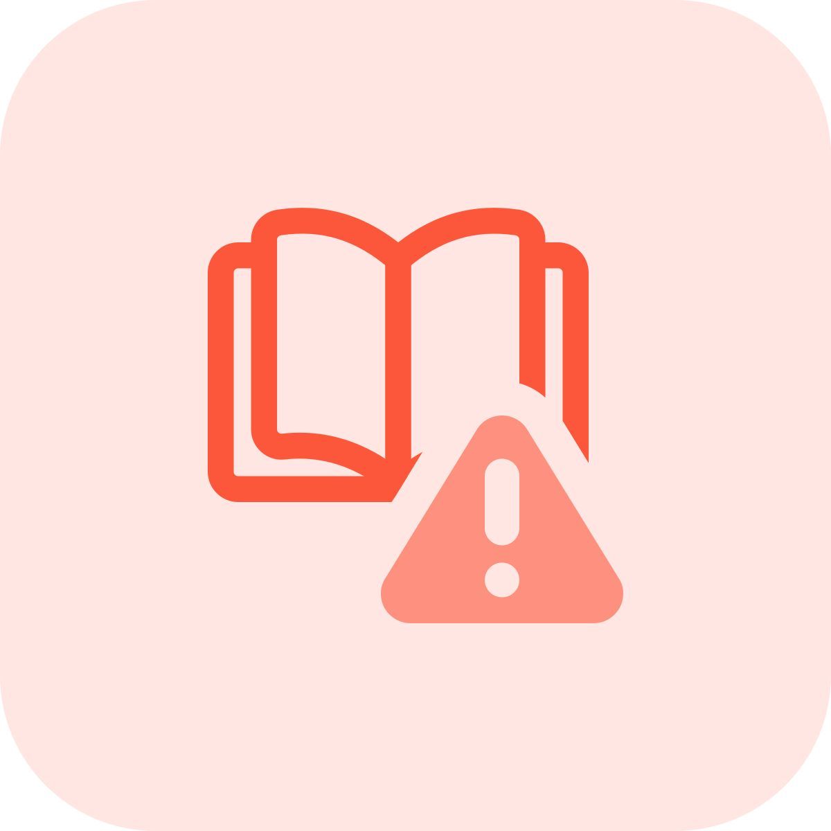 book warning icon