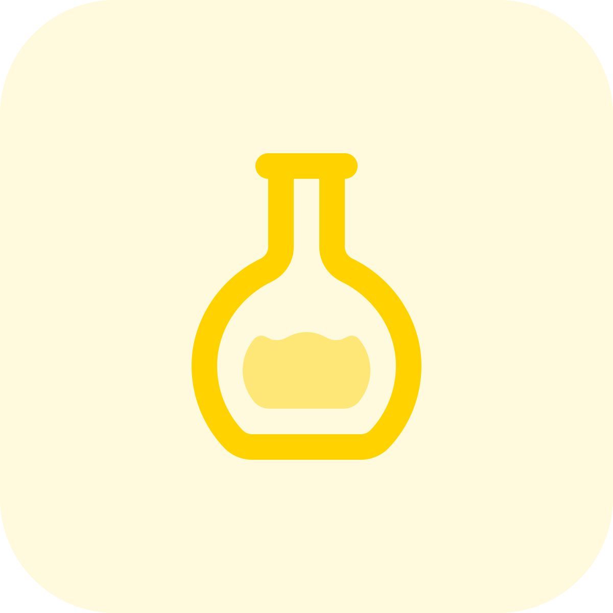 oval shaped flask icon