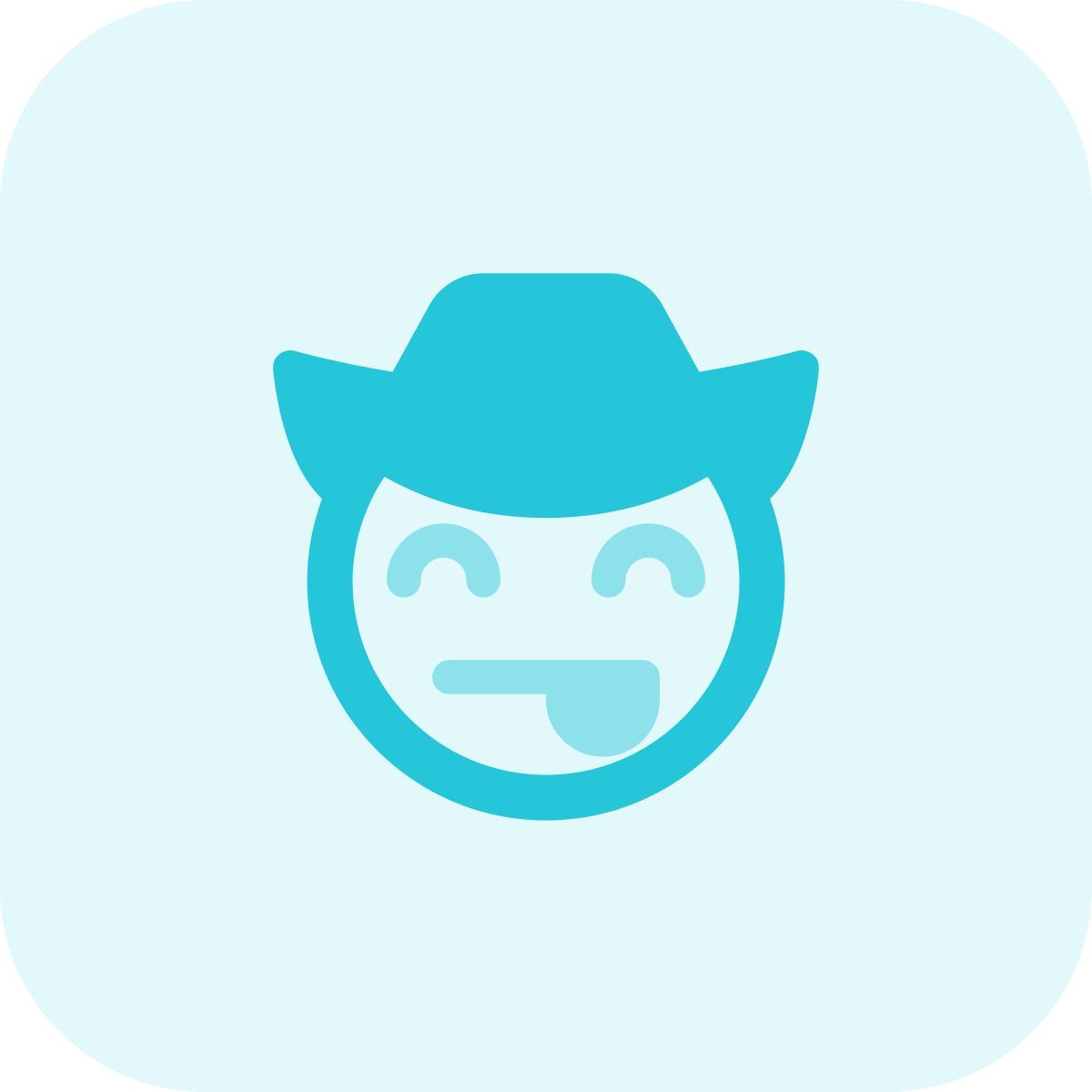 tongue out cowboy icon