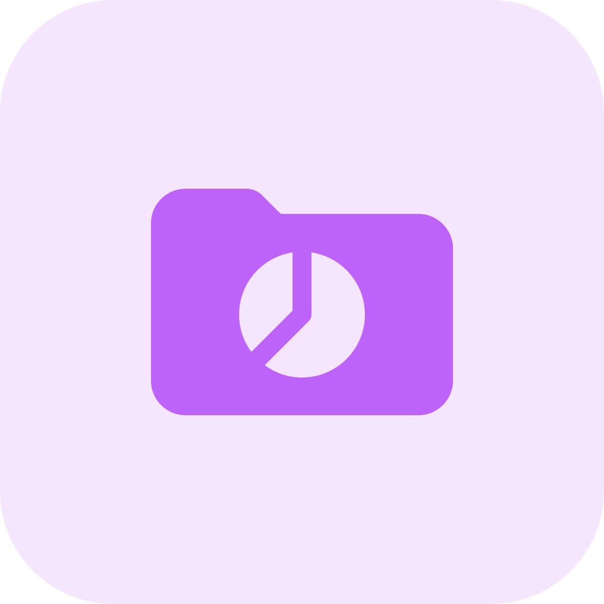 папка круговой диаграммы icon