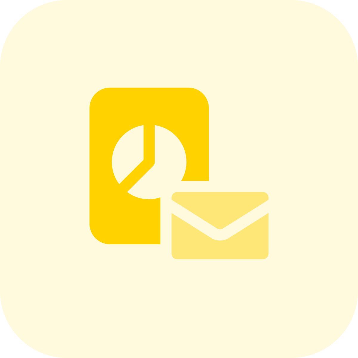 graphique à secteurs des e mails icon