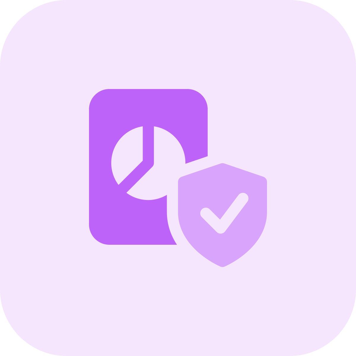 gráfico circular seguro icon
