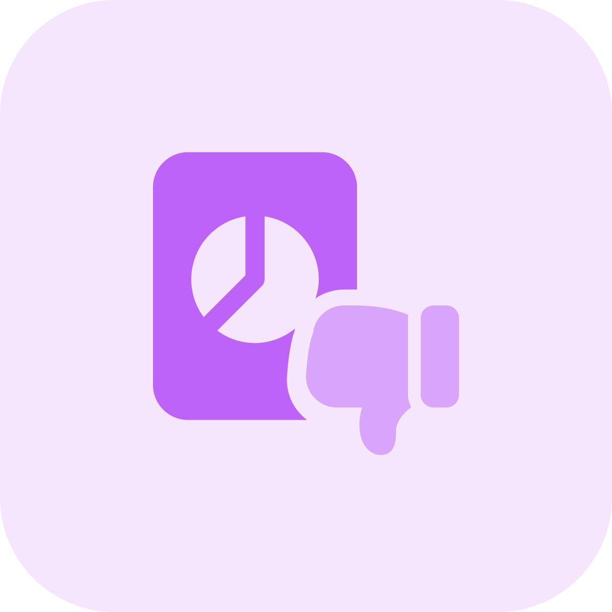 downvote kreisdiagramm icon