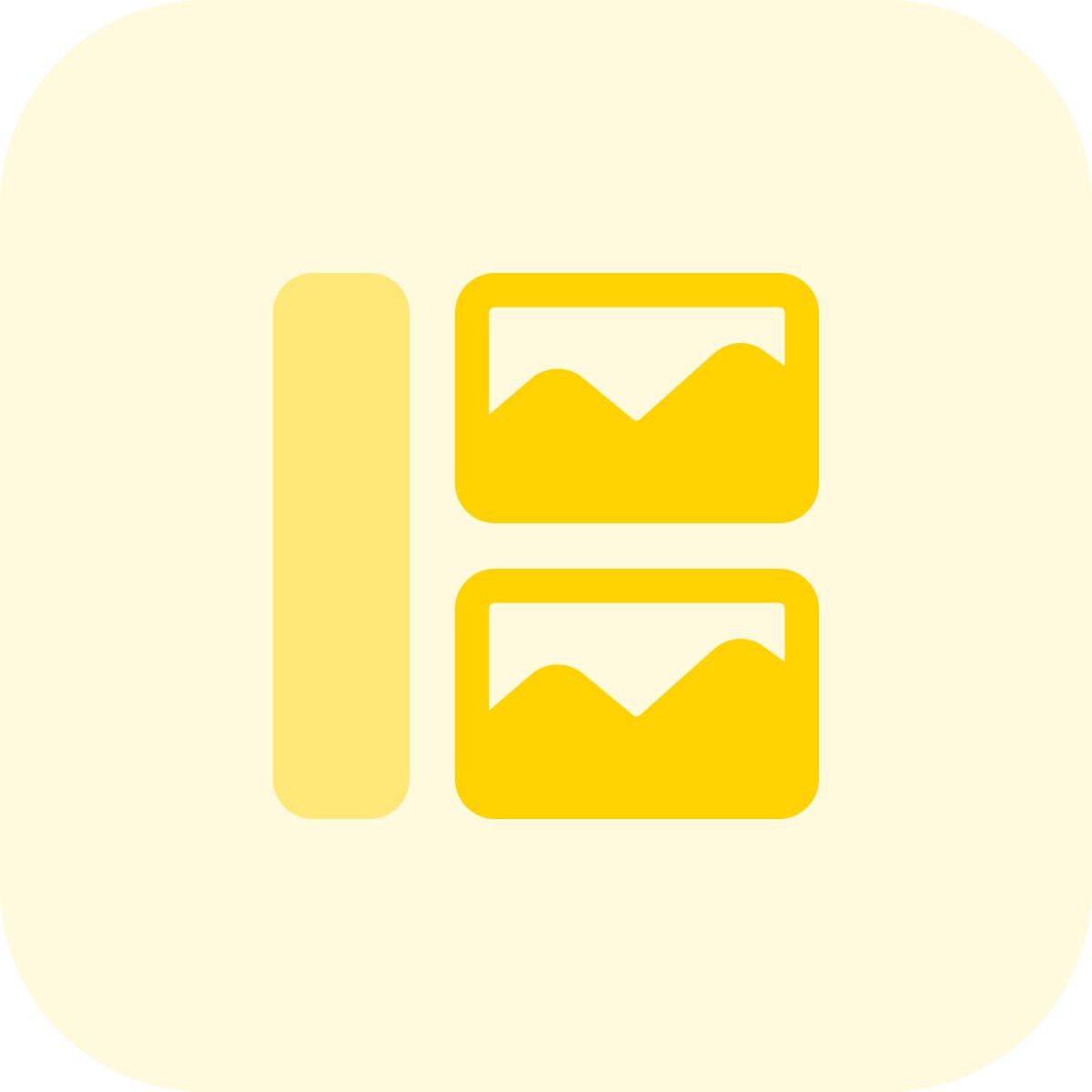 vertical title and pictures icon