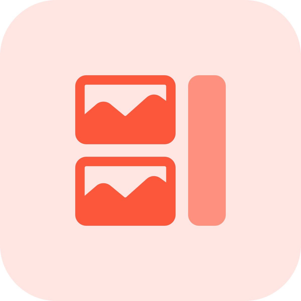 vertical title and pictures icon