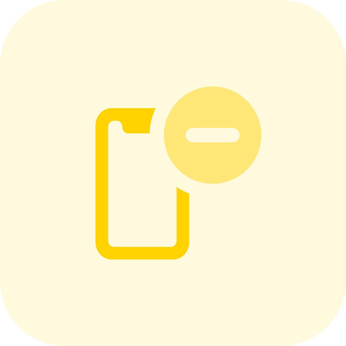 delete phone data icon