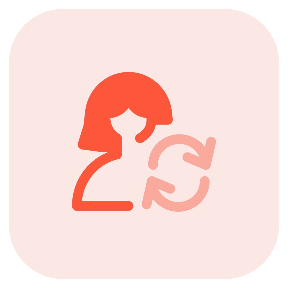 repetitive shift of an single user for work schedule icon